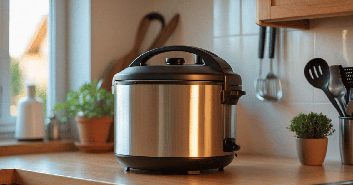 a close up of a rice cooker